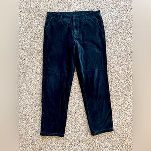 Versus Vaserce Black Velvet Dress Slacks 100% cotton Pants men's Waist 36" Italy